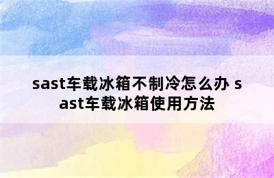 sast车载冰箱不制冷怎么办 sast车载冰箱使用方法